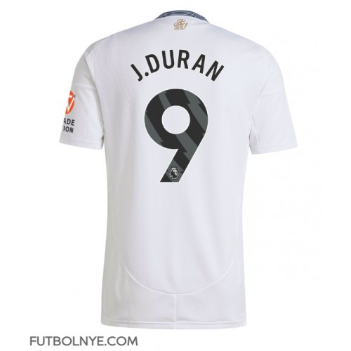 Camiseta Aston Villa Jhon Duran #9 Visitante Equipación 2024-25 manga corta